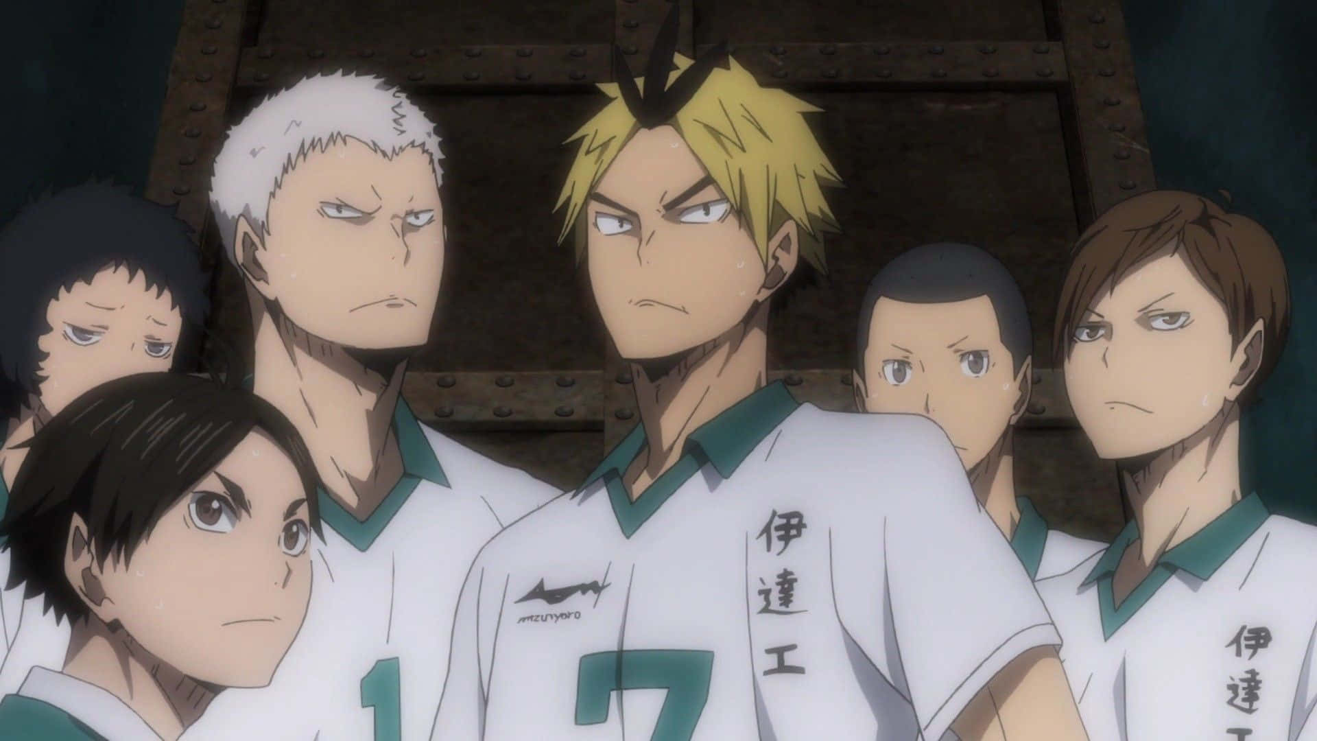 Date Tech High, anime volleyball team, white jerseys, Full HD Desktop Wallpaper