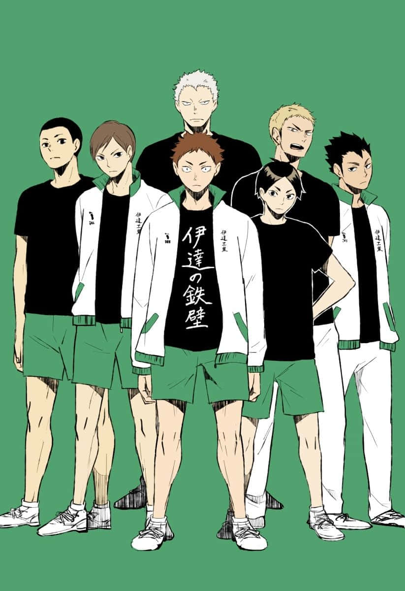 Date Tech High, Volleyball Team, green and white uniforms, SD Phone Wallpaper