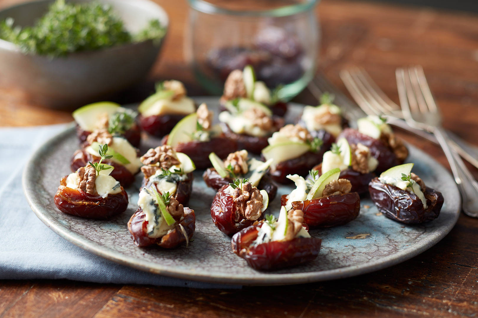 Dates Yummy Cuisine, rustic plate, stuffed dates, HD Desktop Wallpaper