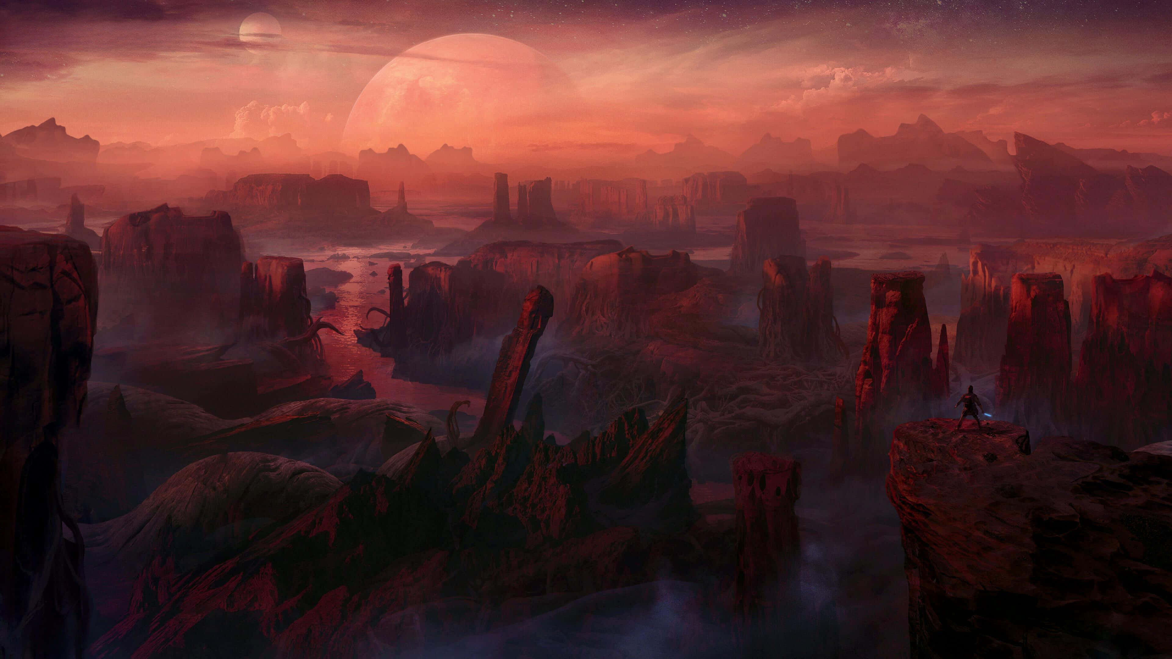Dathomir, cliff, alien canyon, 4K Desktop Wallpaper