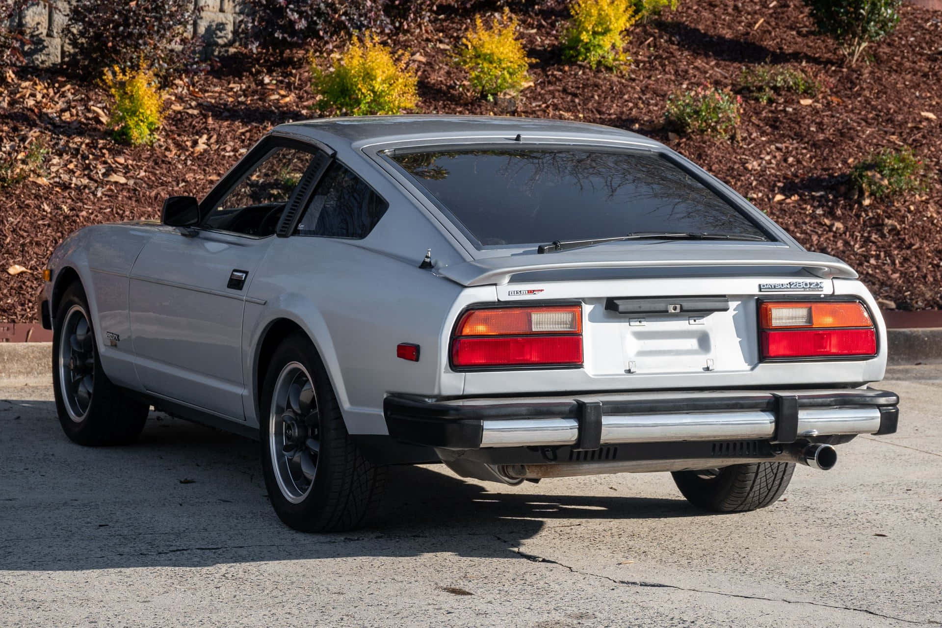 Datsun 280ZX, silver, cracked pavement, Full HD Desktop Wallpaper