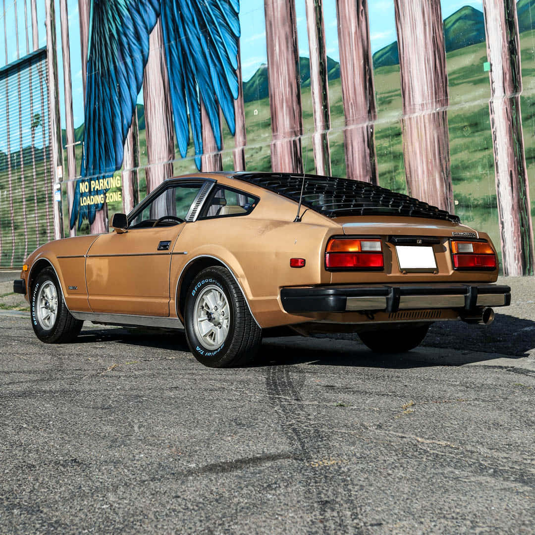 Datsun 280ZX, silver, racing car, SD Desktop Wallpaper