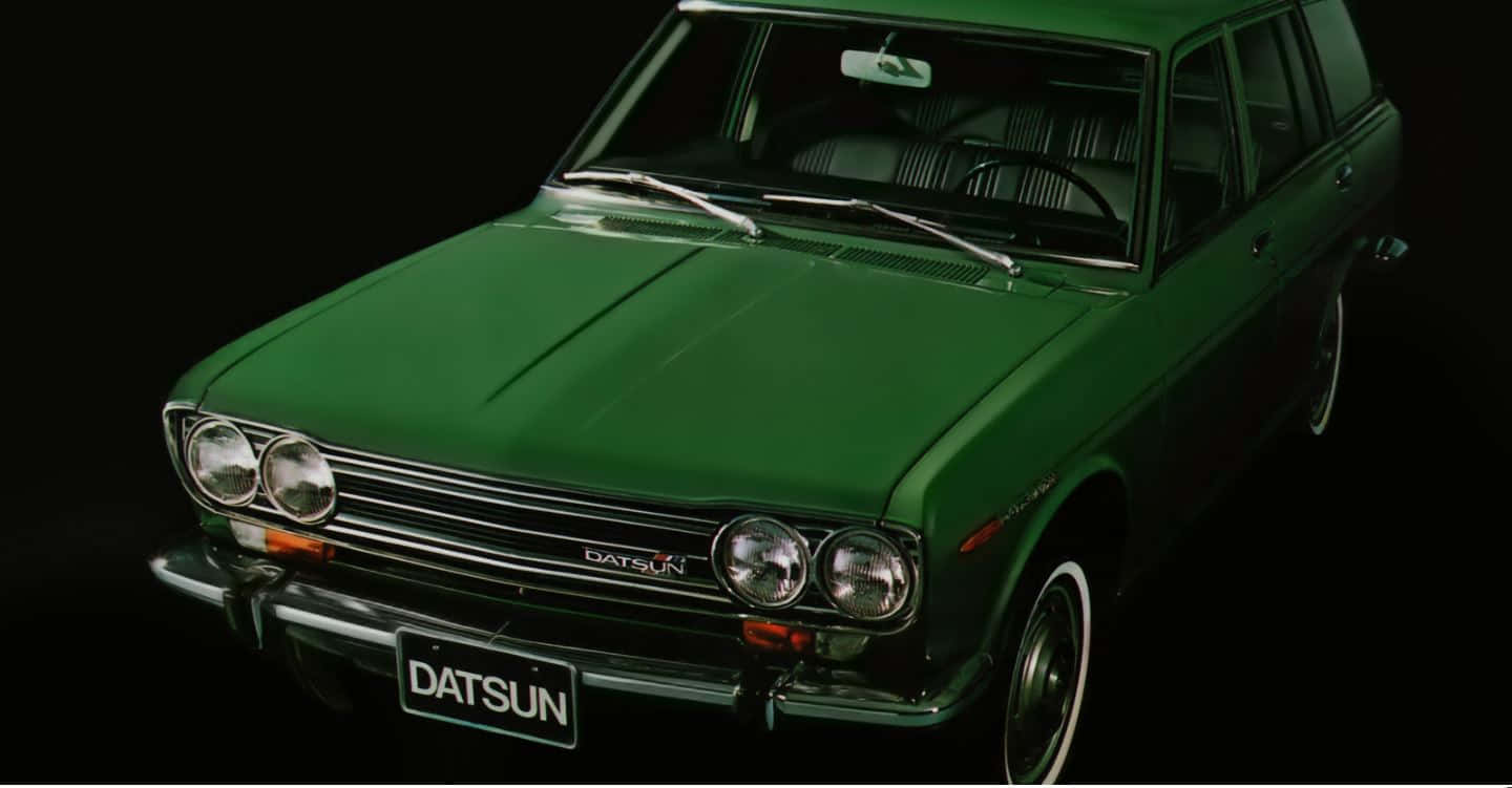Datsun 510, vintage green, station wagon, HD Desktop Wallpaper