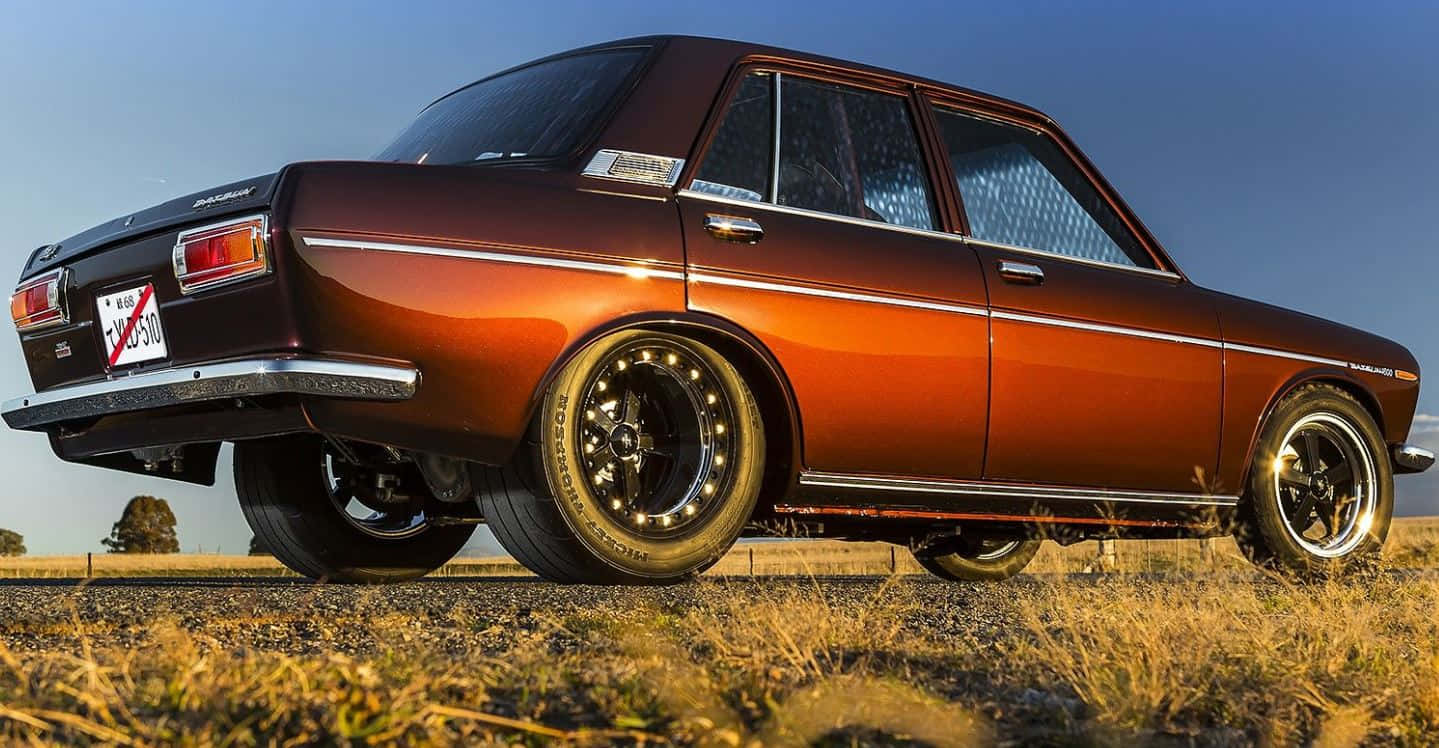 Datsun 510, bronze, lowered, HD Desktop Wallpaper