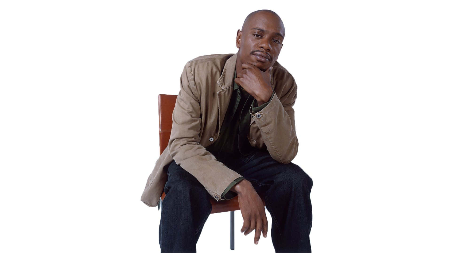 Dave Chappelle, onstage, red chair, Full HD Desktop Wallpaper