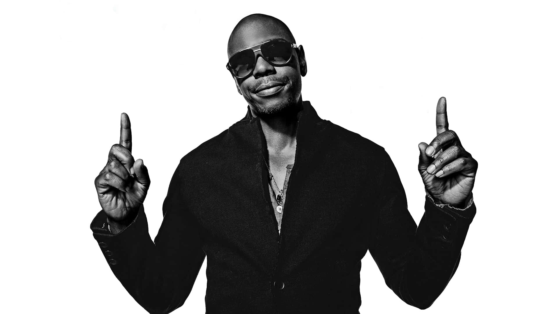 Dave Chappelle, sunglasses, black jacket, Full HD Desktop Wallpaper