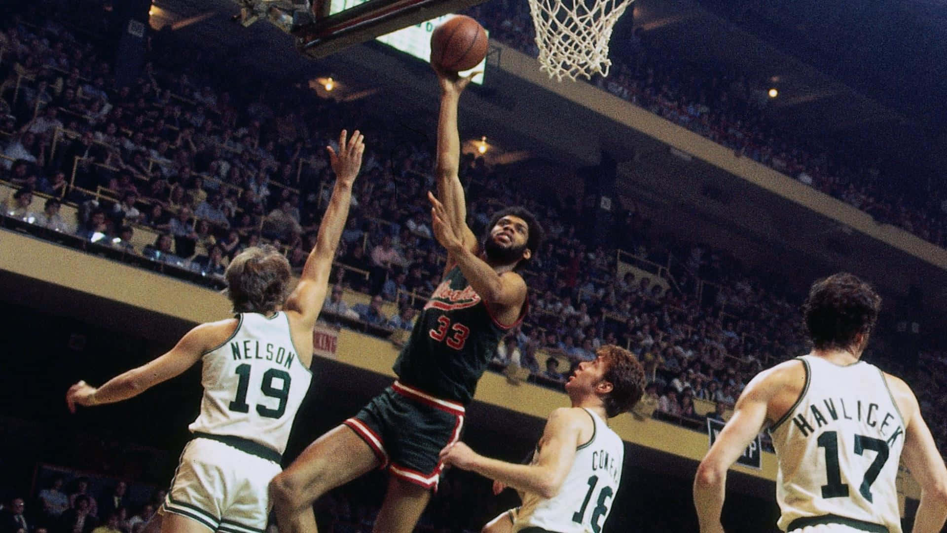 Dave Cowens, black jersey, white jerseys, Full HD Desktop Wallpaper