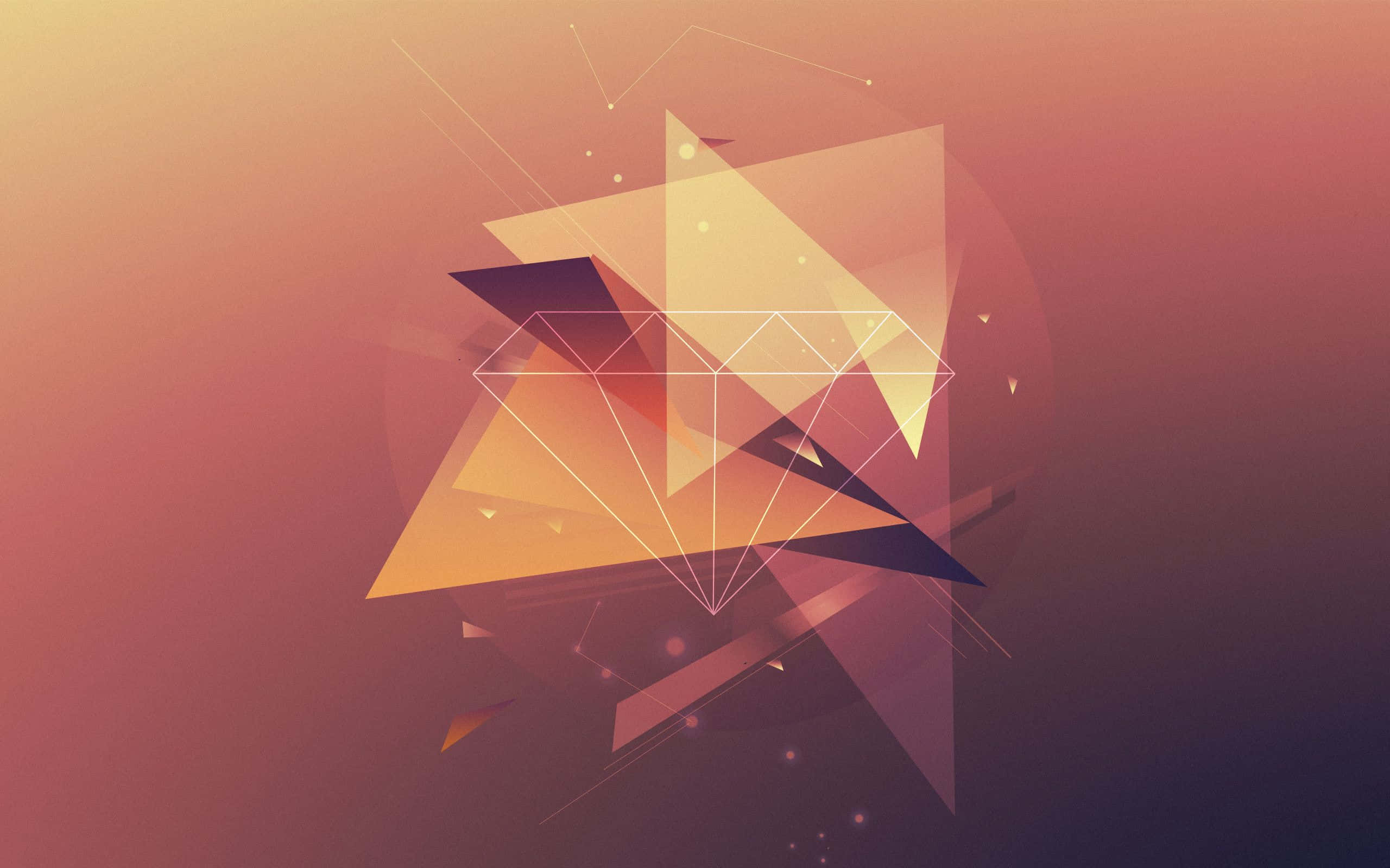 Dave2d, warm gradient tones, abstract geometric shapes, 2K Desktop Wallpaper