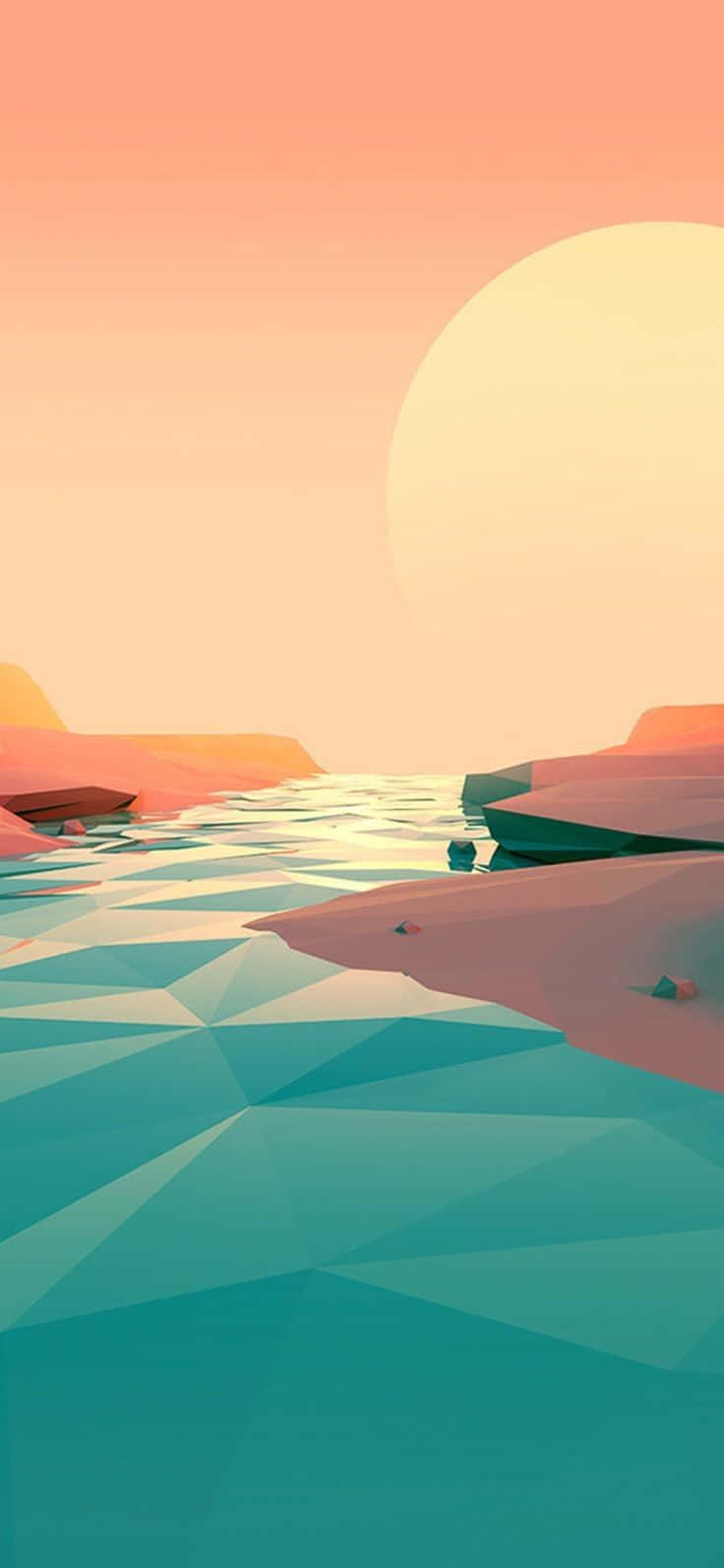 Dave2d, low-poly, digital landscape, HD Phone Wallpaper