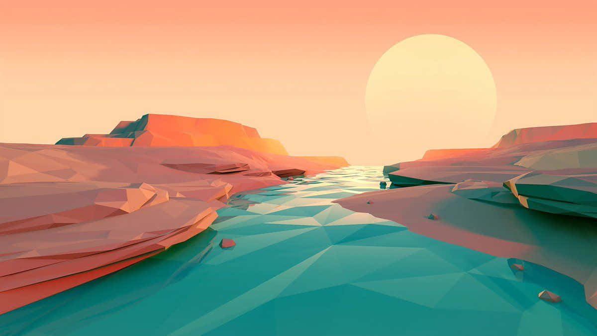 Dave2d, polygon, pastel, SD Desktop Wallpaper