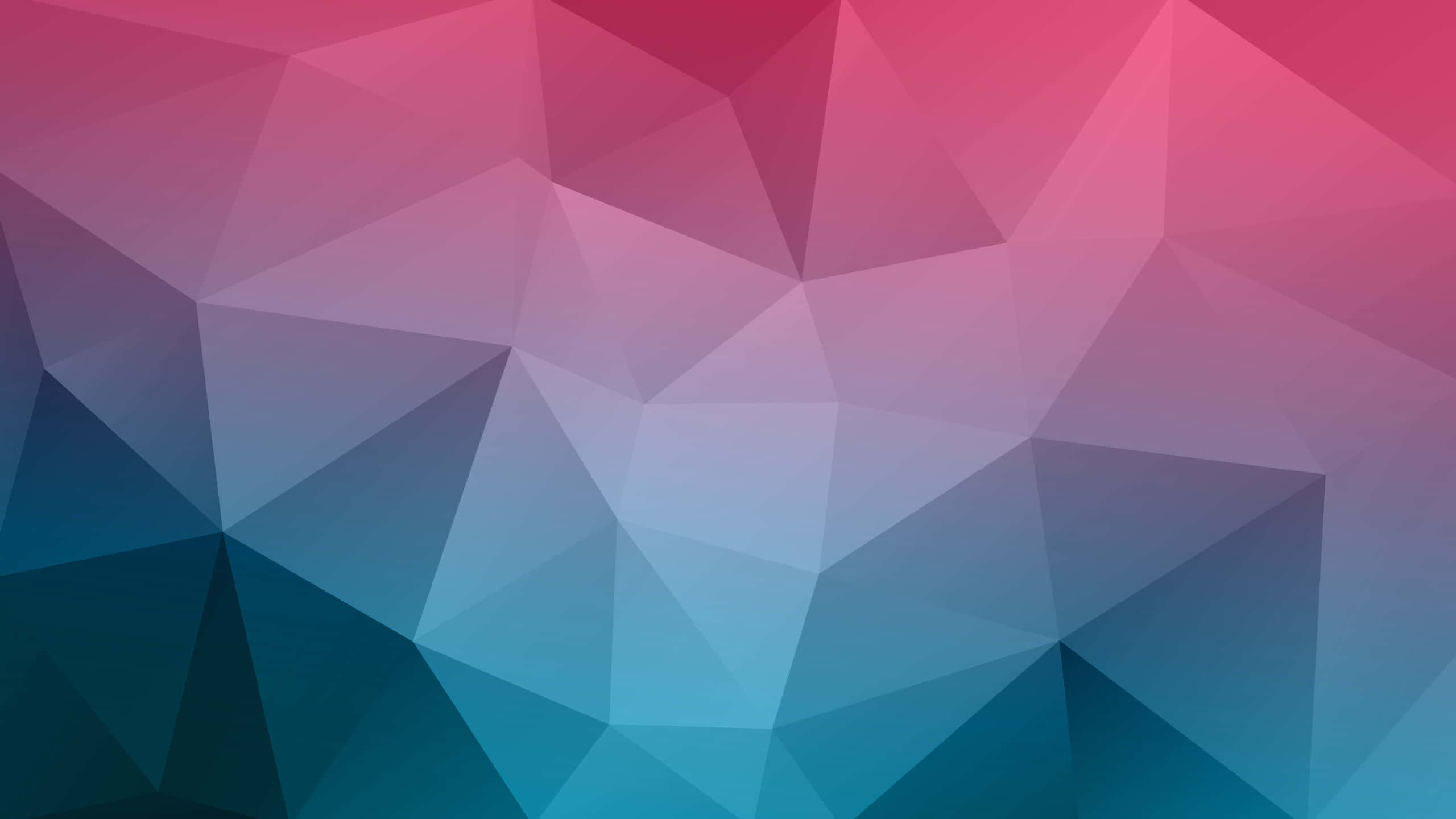 Dave2d, pink to blue gradient, triangular facets, 2K Desktop Wallpaper