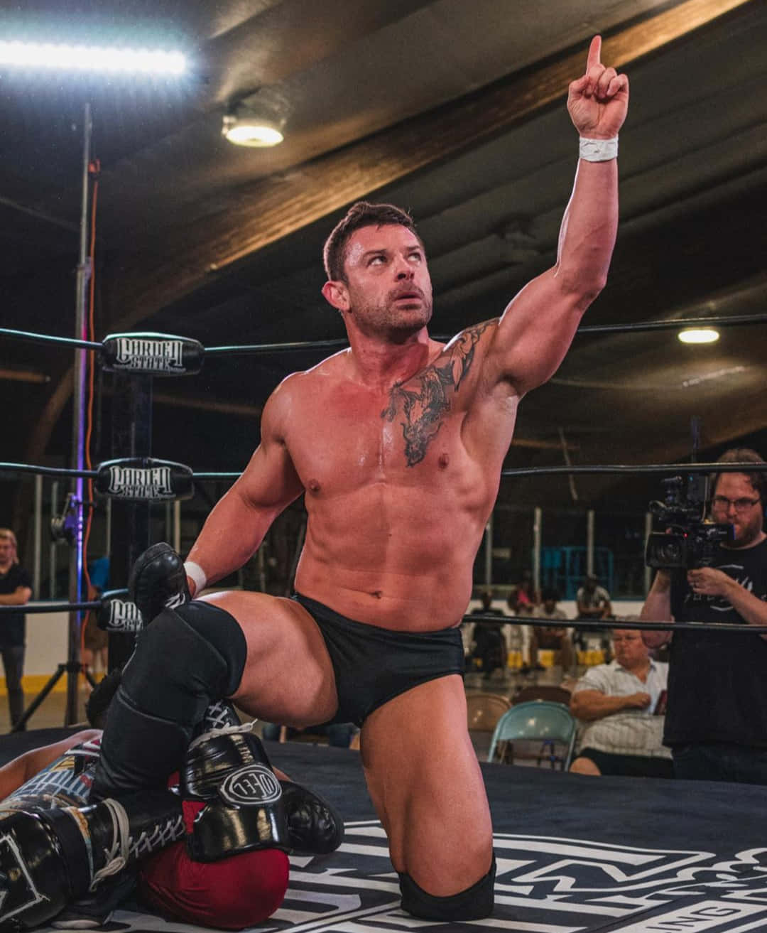 Davey Richards, ring, kneeling, HD Phone Wallpaper