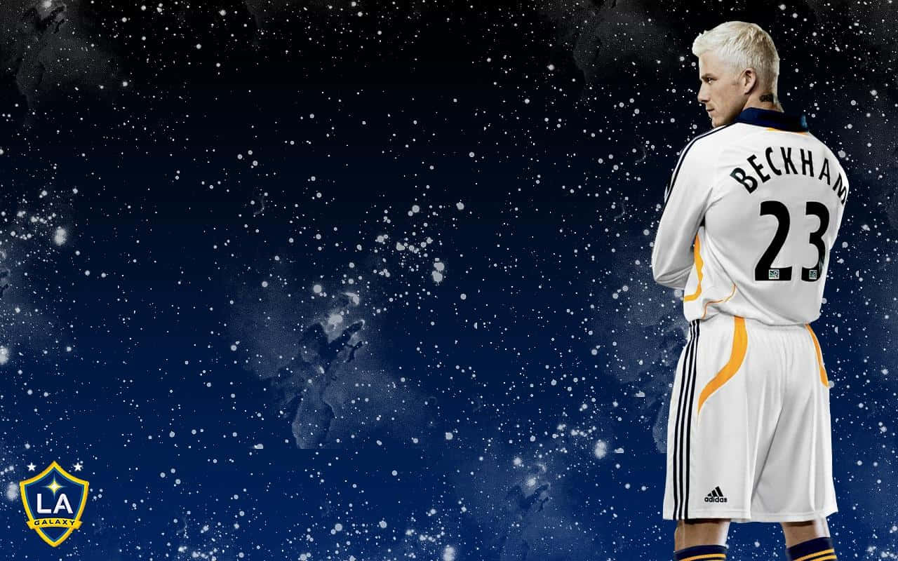LA Galaxy, white LA Galaxy jersey, starry cosmic night sky, HD Desktop Wallpaper