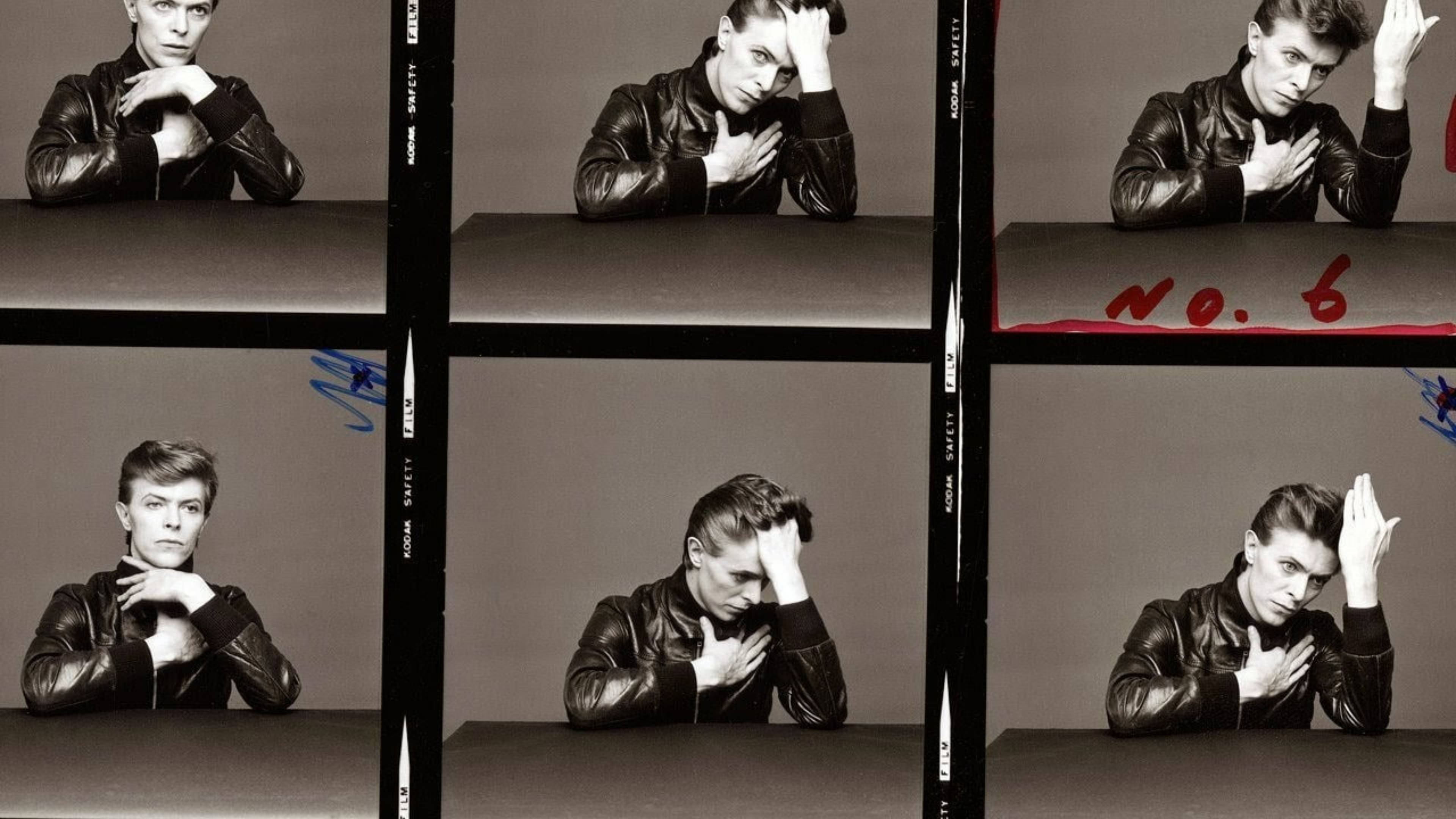 David Bowie, leather jacket, hand on chest, 4K Desktop Wallpaper