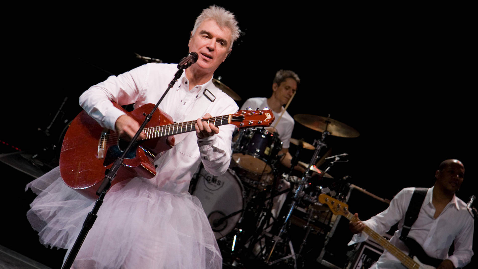 David Byrne, tutu, white tulle skirt, Full HD Desktop Wallpaper