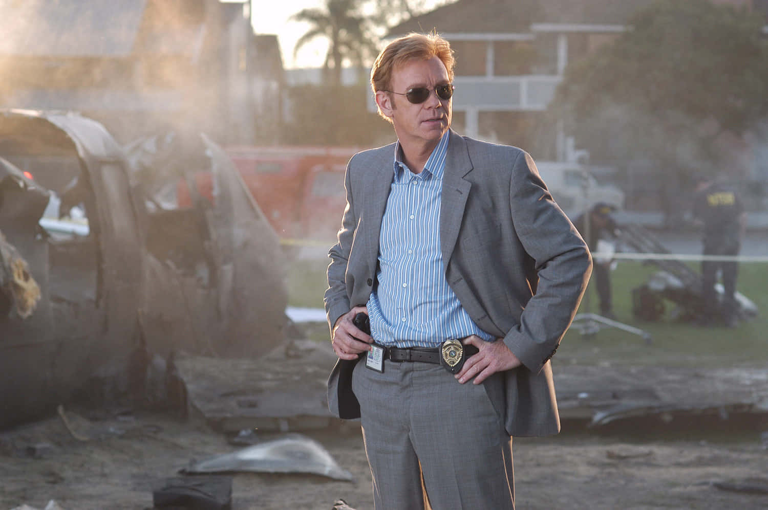 David Caruso, gray suit, sunglasses, HD Desktop Wallpaper