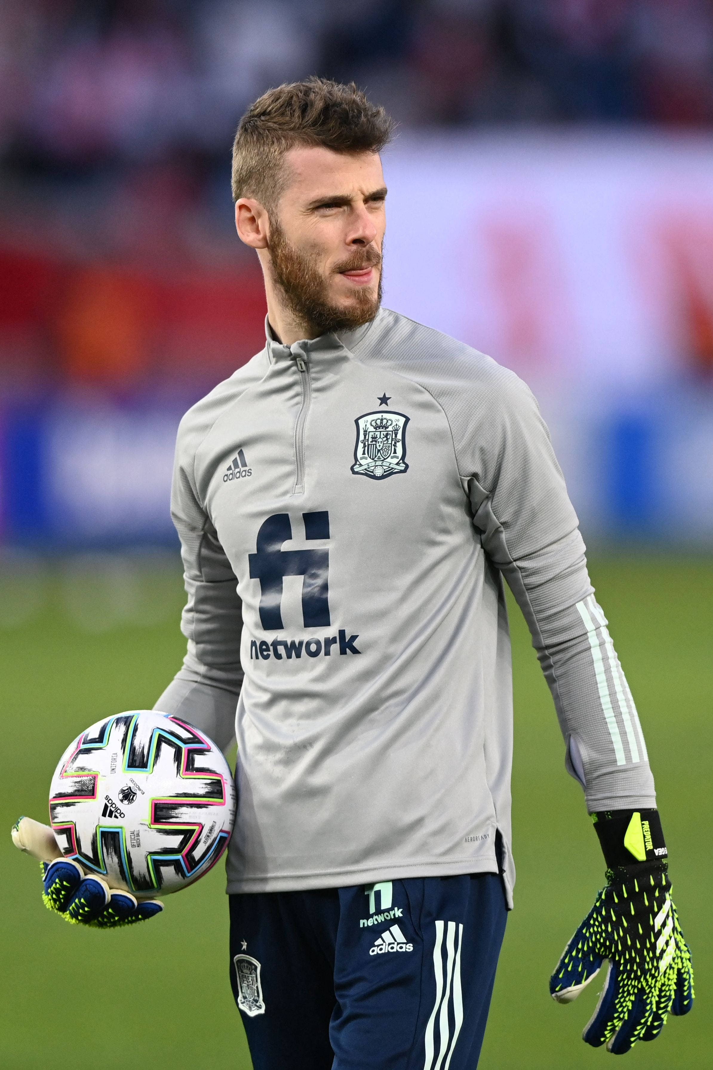 David de gea, gray Spanish kit, gray training gear, 2K Phone Wallpaper