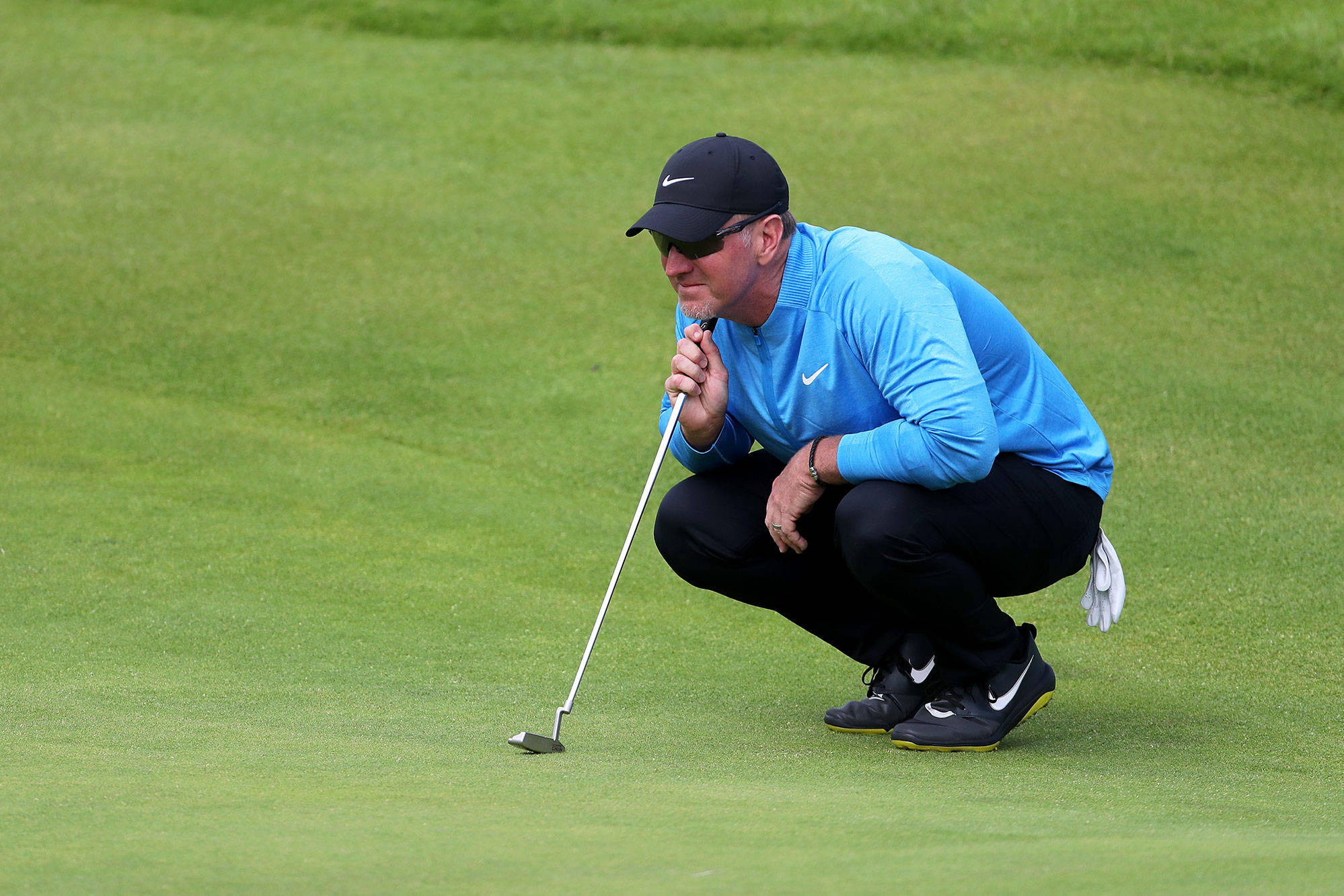 David Duval, blue shirt, lush green fairway, Full HD Desktop Wallpaper
