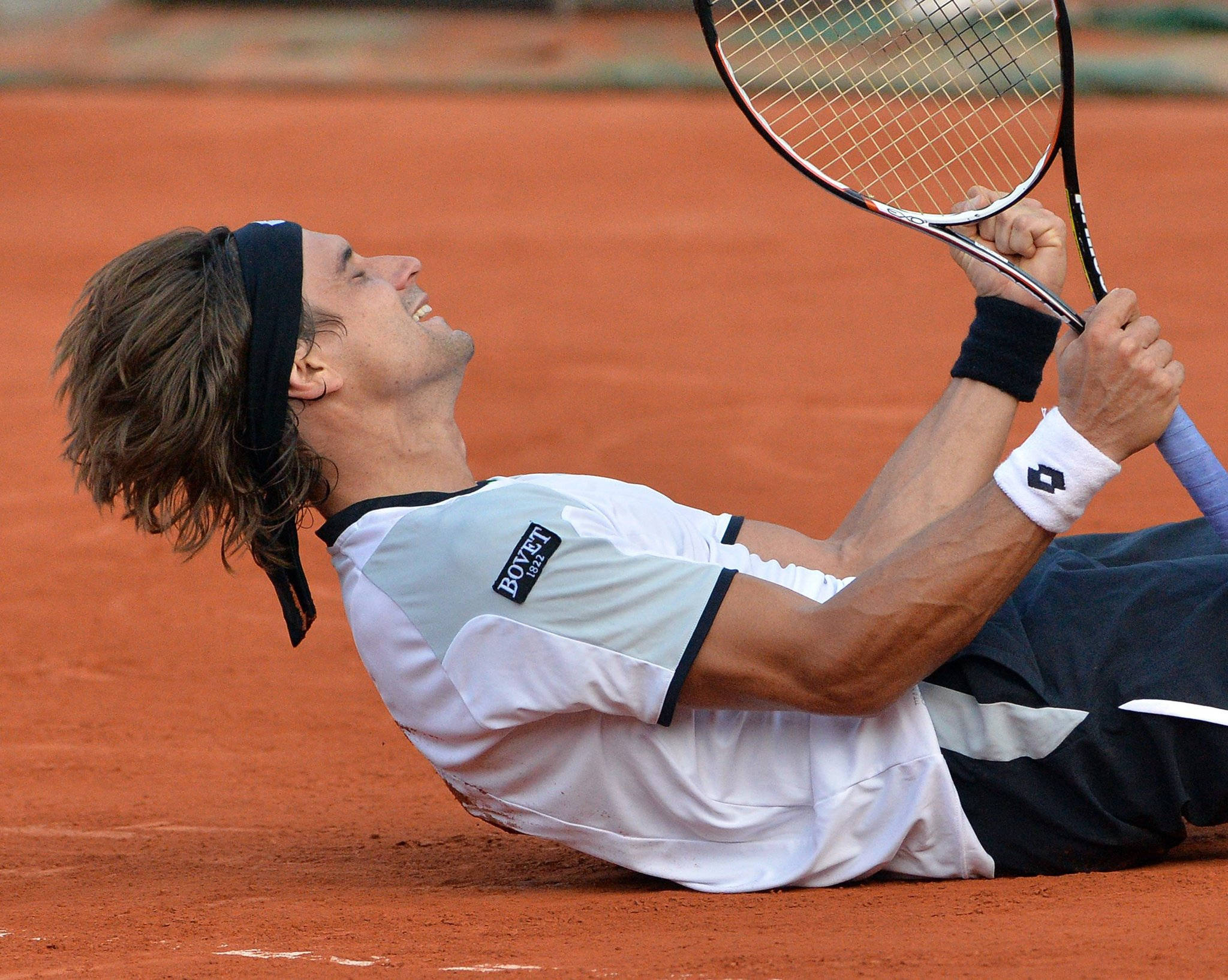 David Ferrer, red clay court, racket, Full HD Desktop Wallpaper