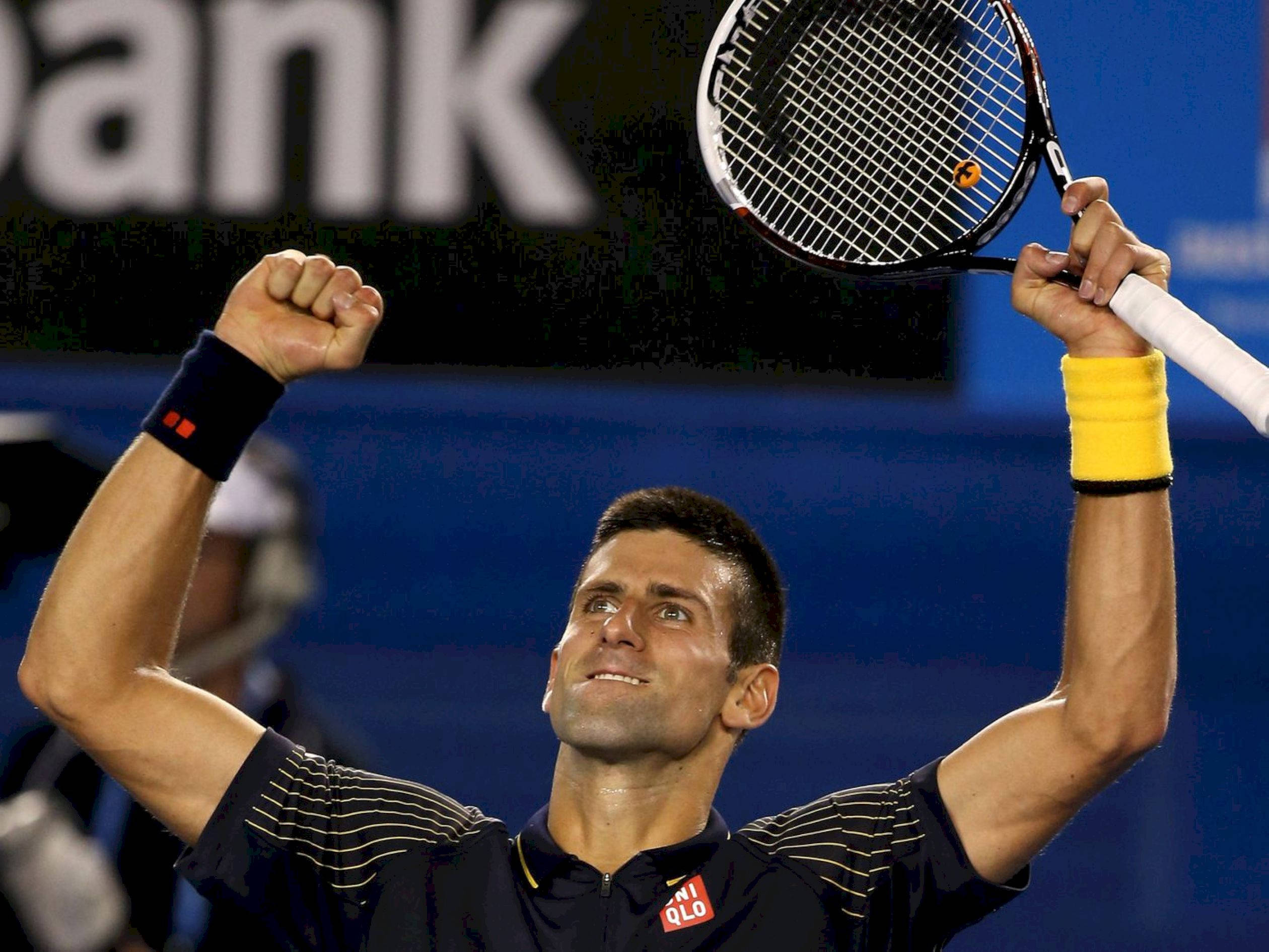 David Ferrer, raised fist, racket, Full HD Desktop Wallpaper