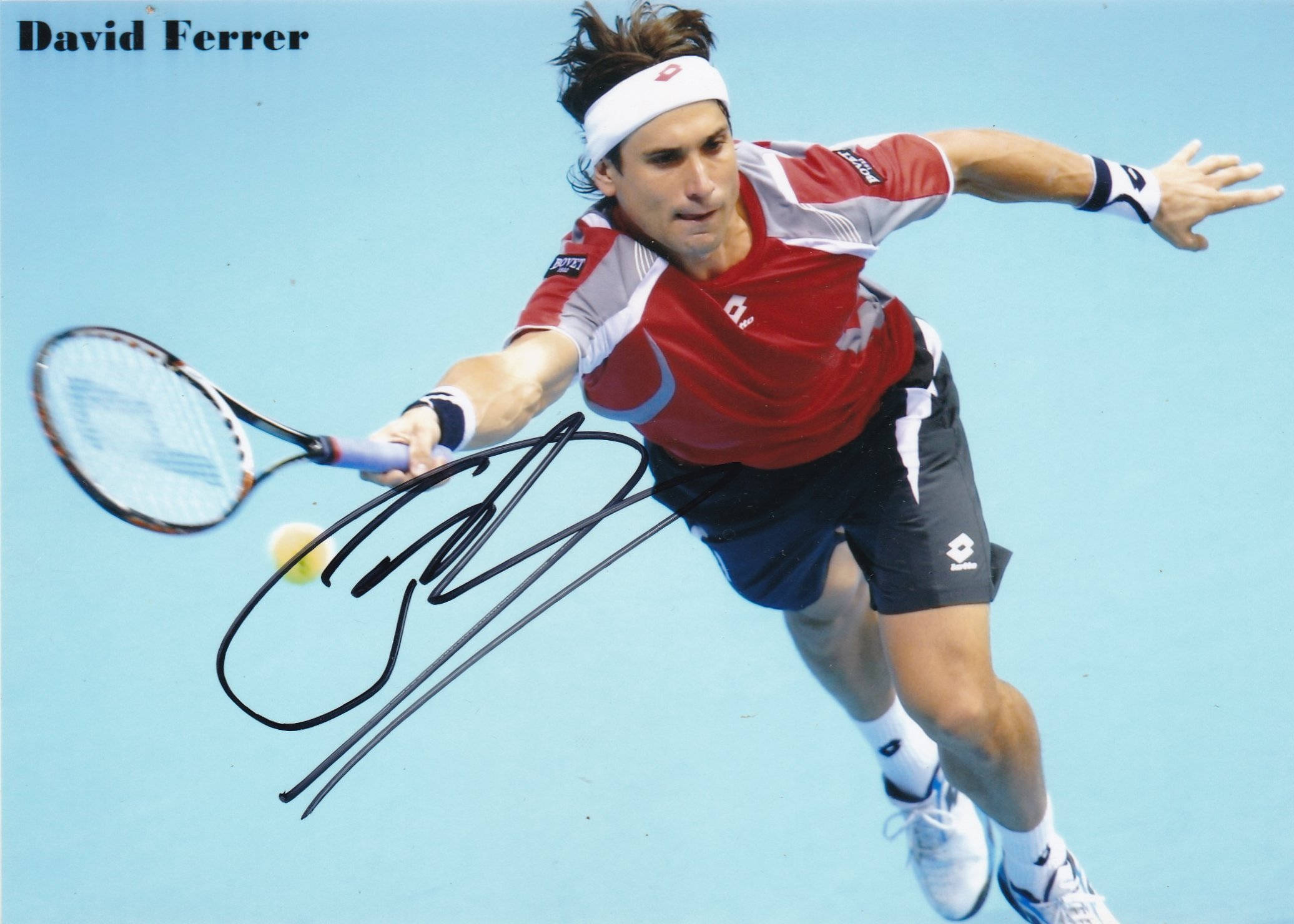 David Ferrer, racket, yellow ball, Full HD Desktop Wallpaper