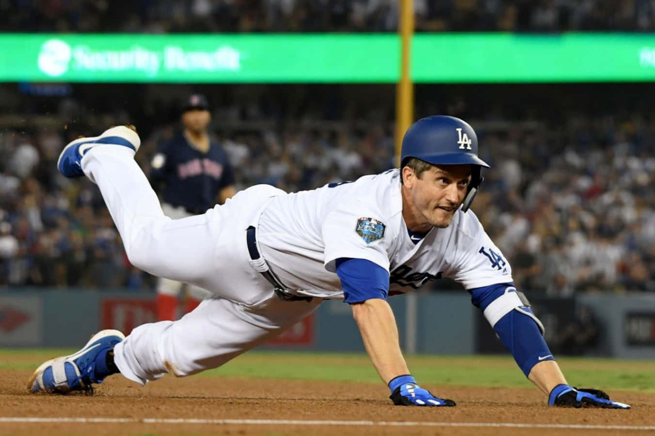 David Freese, baseball field, white and blue uniform, HD Desktop Wallpaper