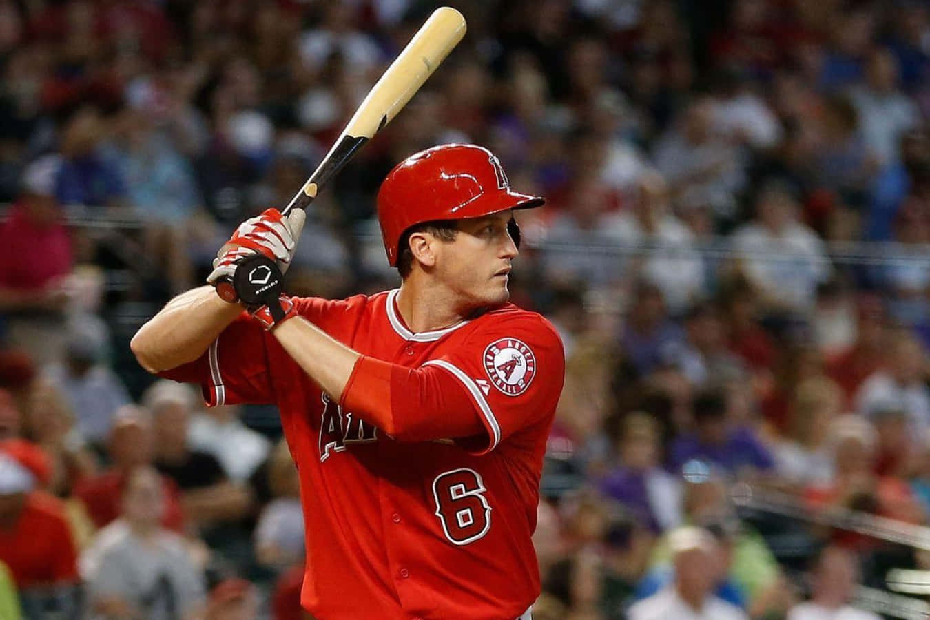 David Freese, red uniform, baseball game, HD Desktop Wallpaper