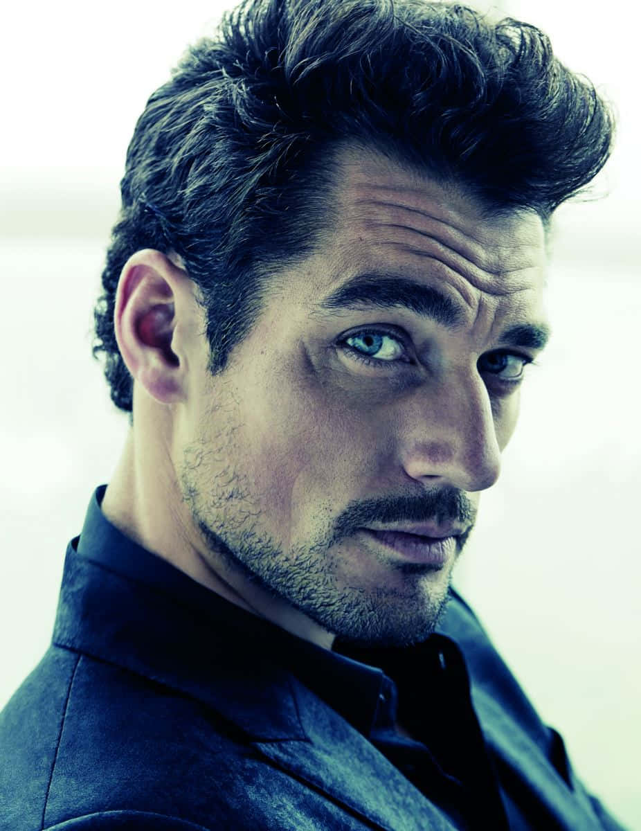 David Gandy, classic suit, intense blue eyes, SD Phone Wallpaper