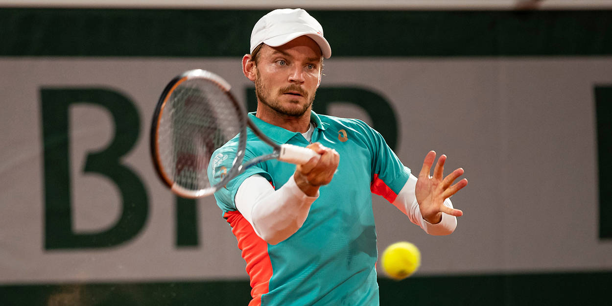 David Goffin, teal shirt, white cap, SD Desktop Wallpaper