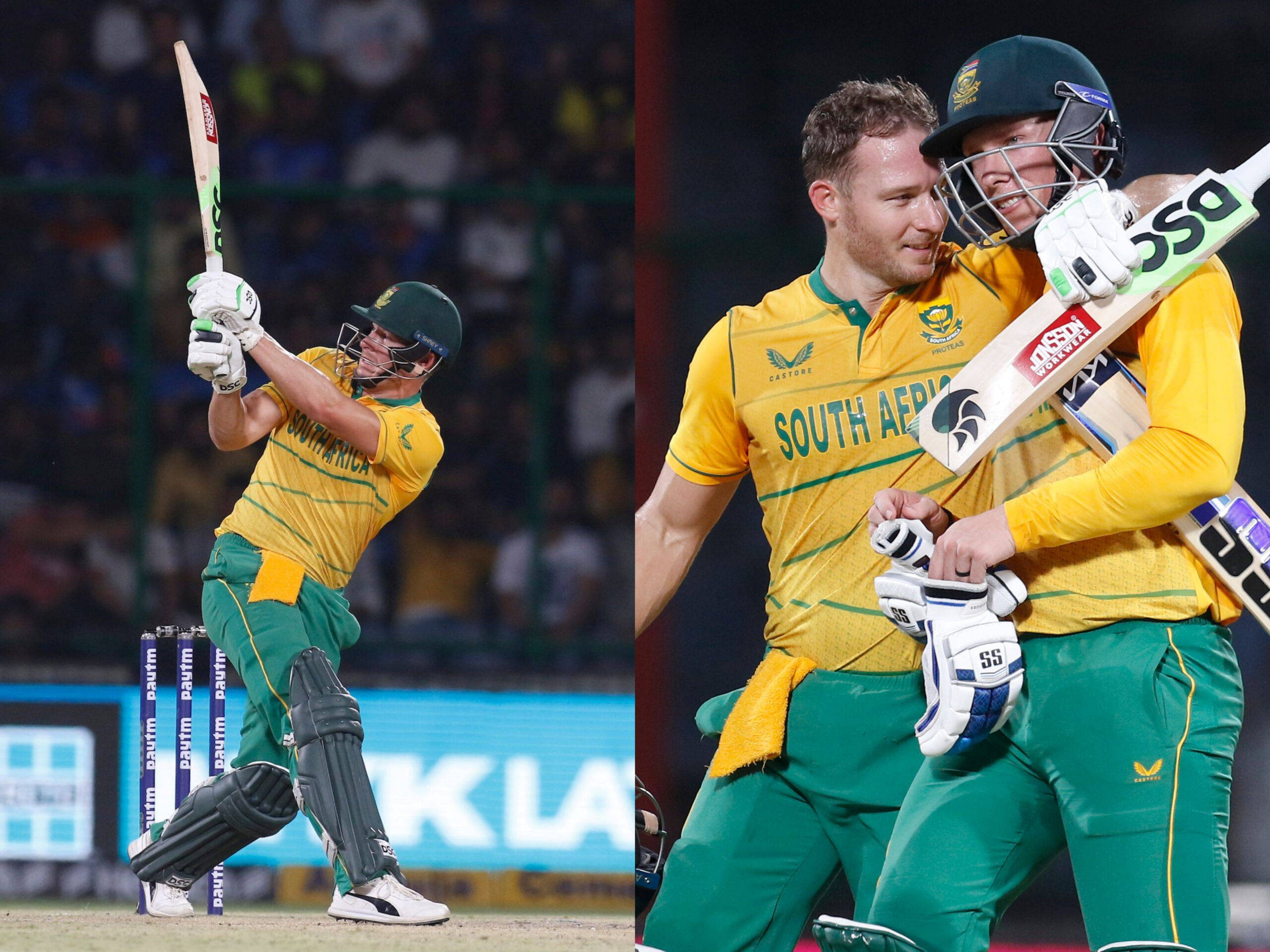 David Miller, South African cricket players, yellow green uniforms, 2K Desktop Wallpaper