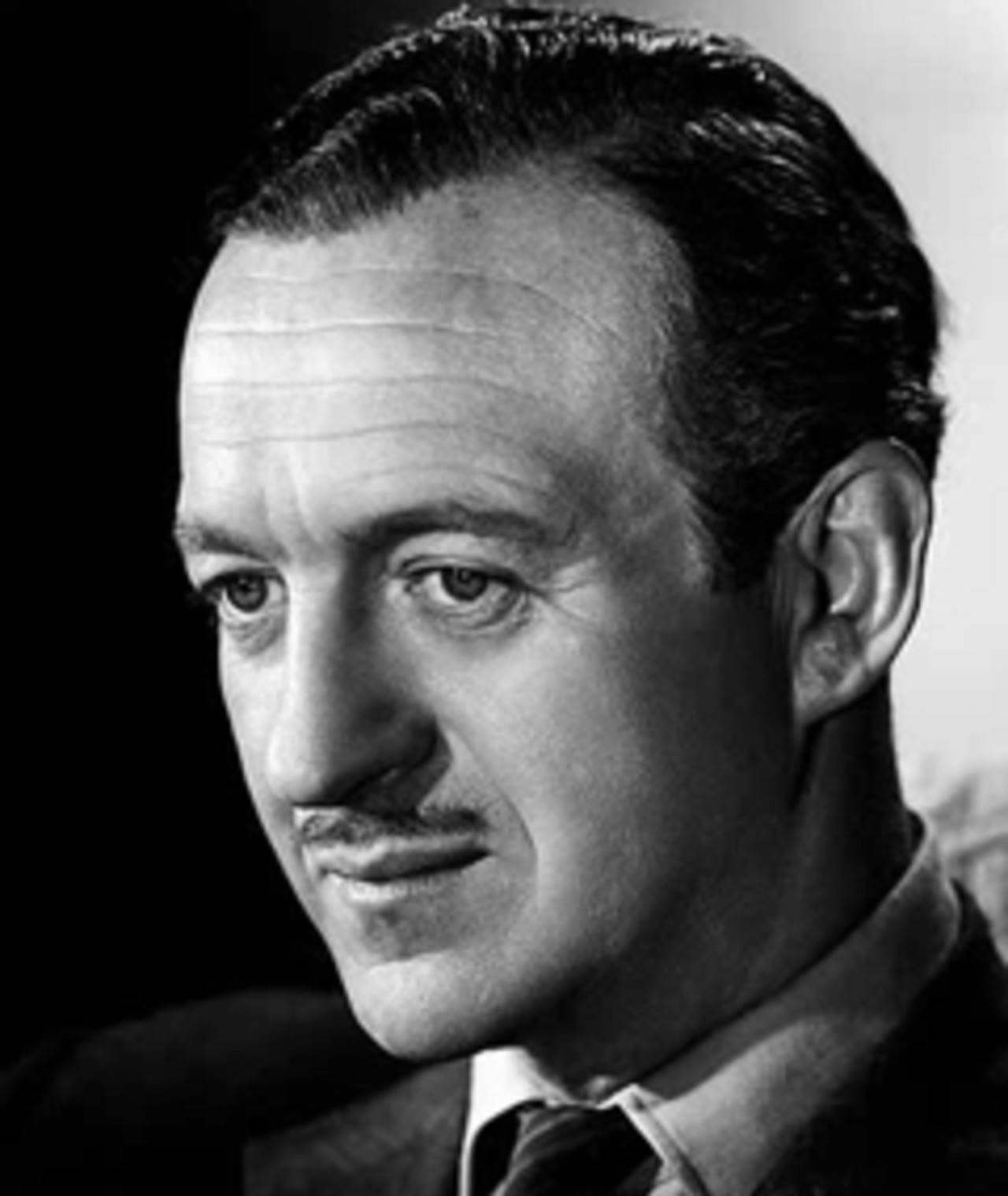 David Niven, mustache, black and white portrait, HD Phone Wallpaper