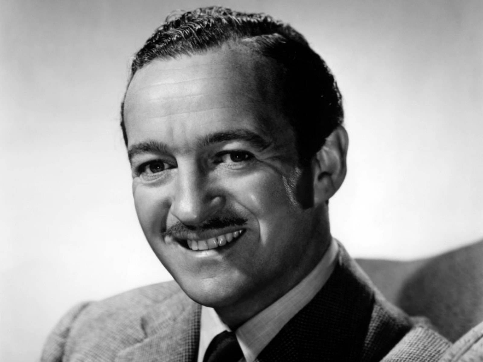 David Niven, black and white, studio portrait, HD Desktop Wallpaper