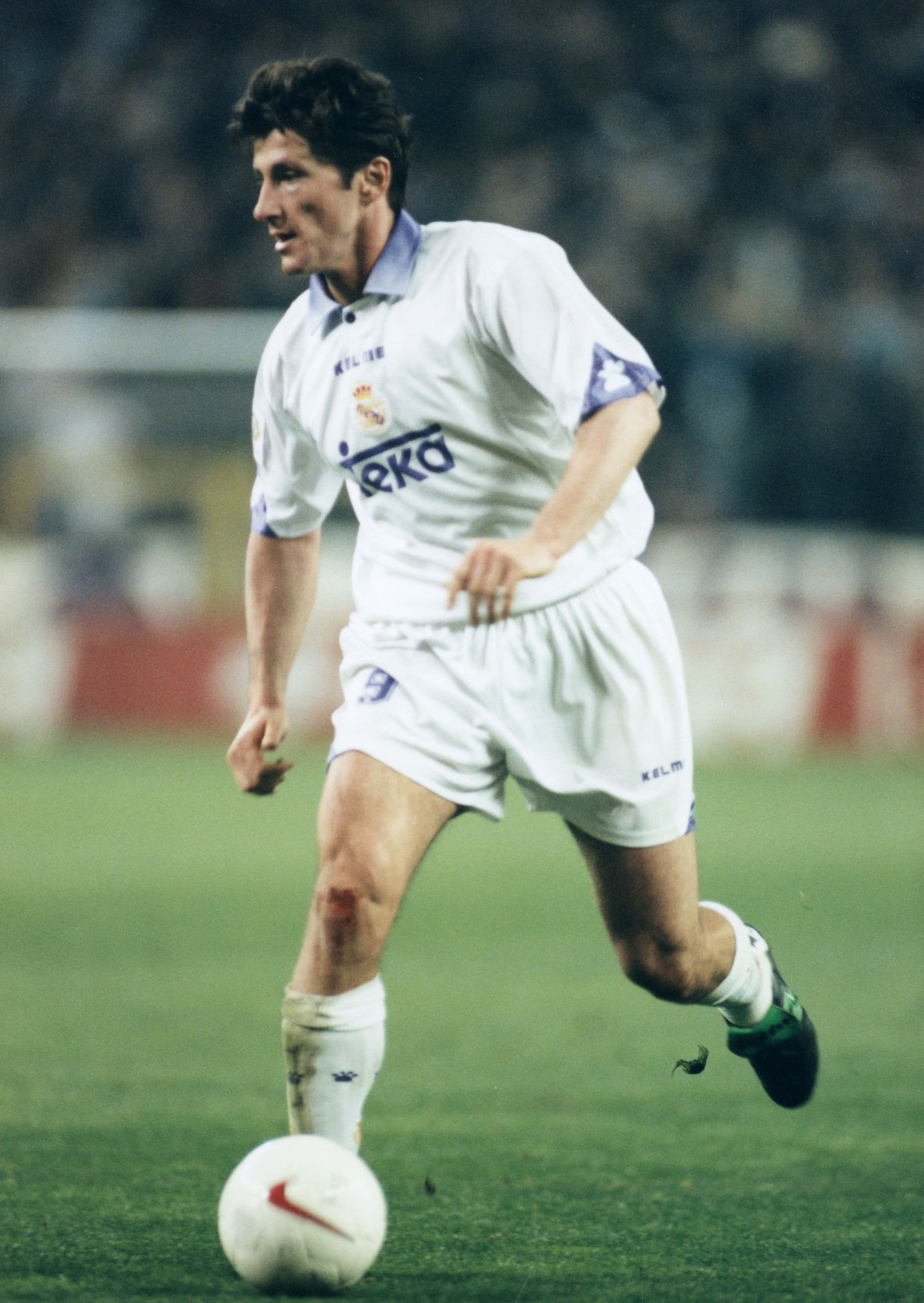 Davor Suker, white kit, green field, 4K Phone Wallpaper