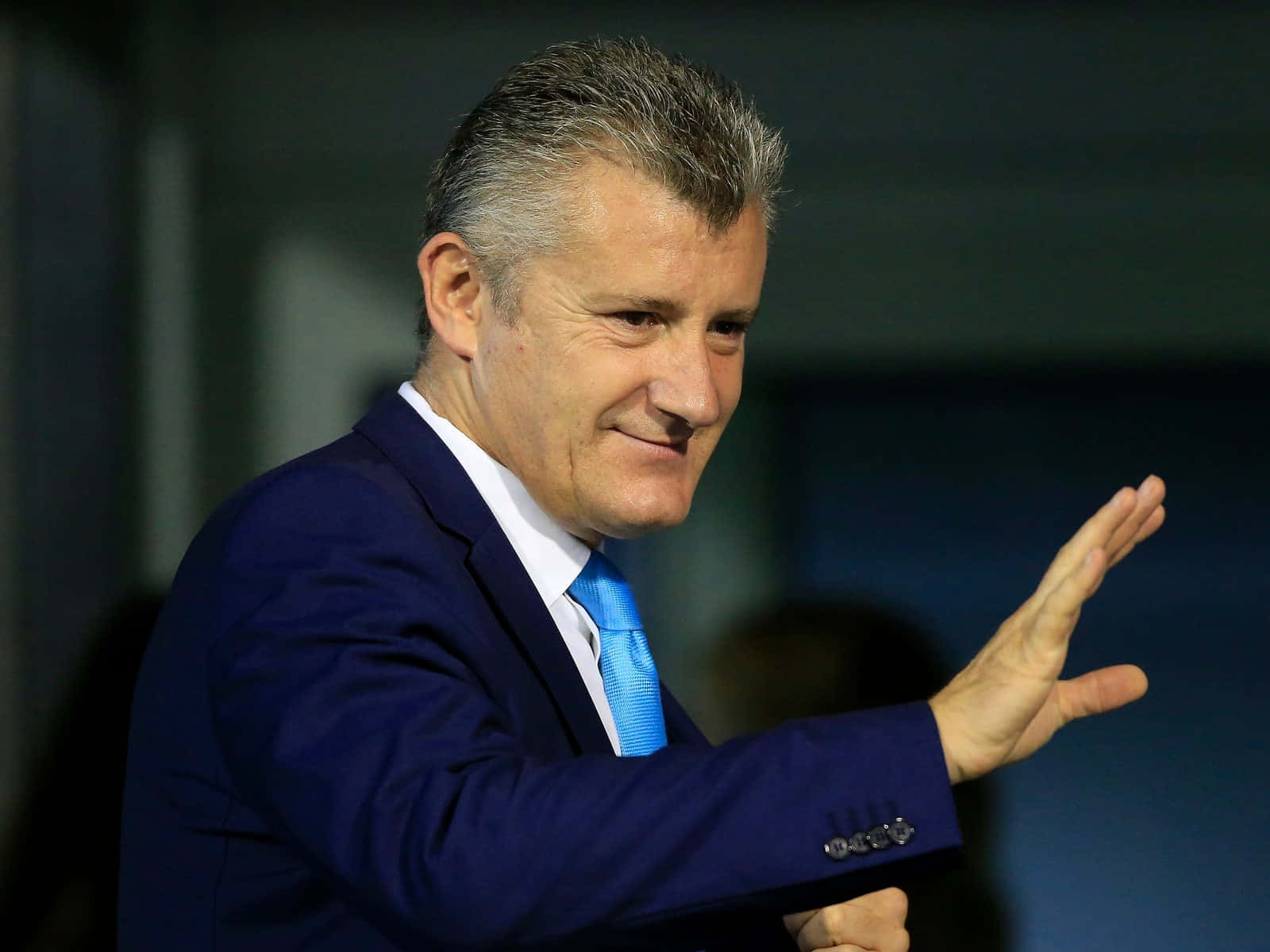 Davor Suker, blue suit, bright blue tie, HD Desktop Wallpaper