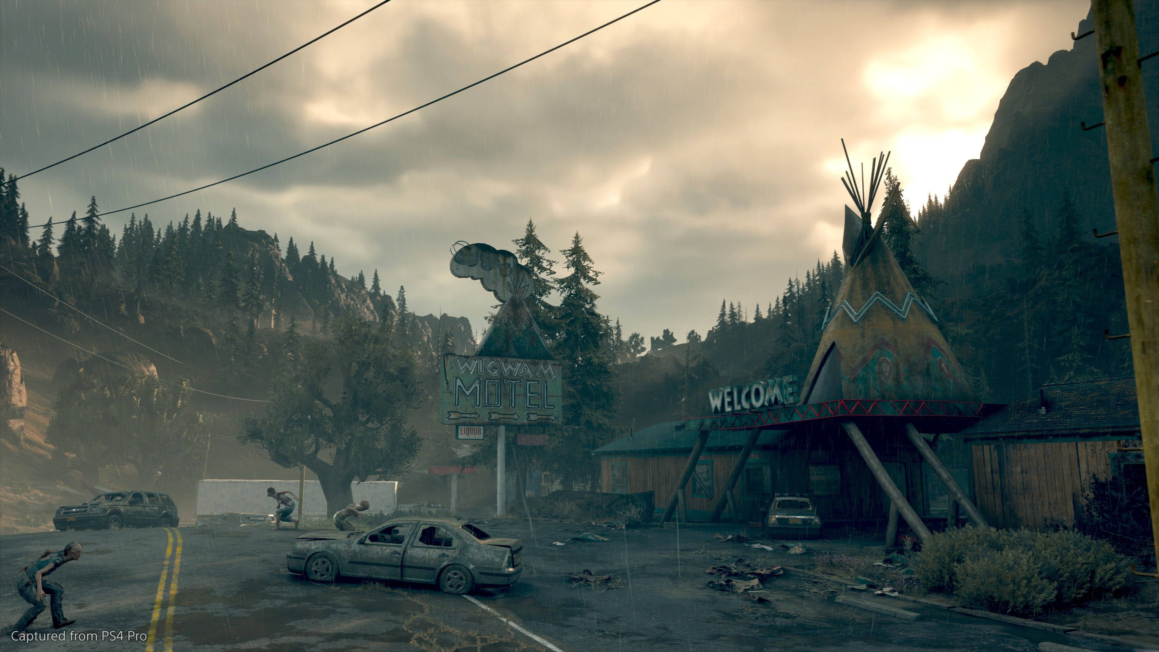 Days Gone, zombies, motel, 4K Desktop Wallpaper