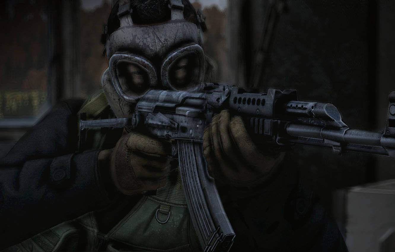 DayZ, masked man, gas mask, HD Desktop Wallpaper