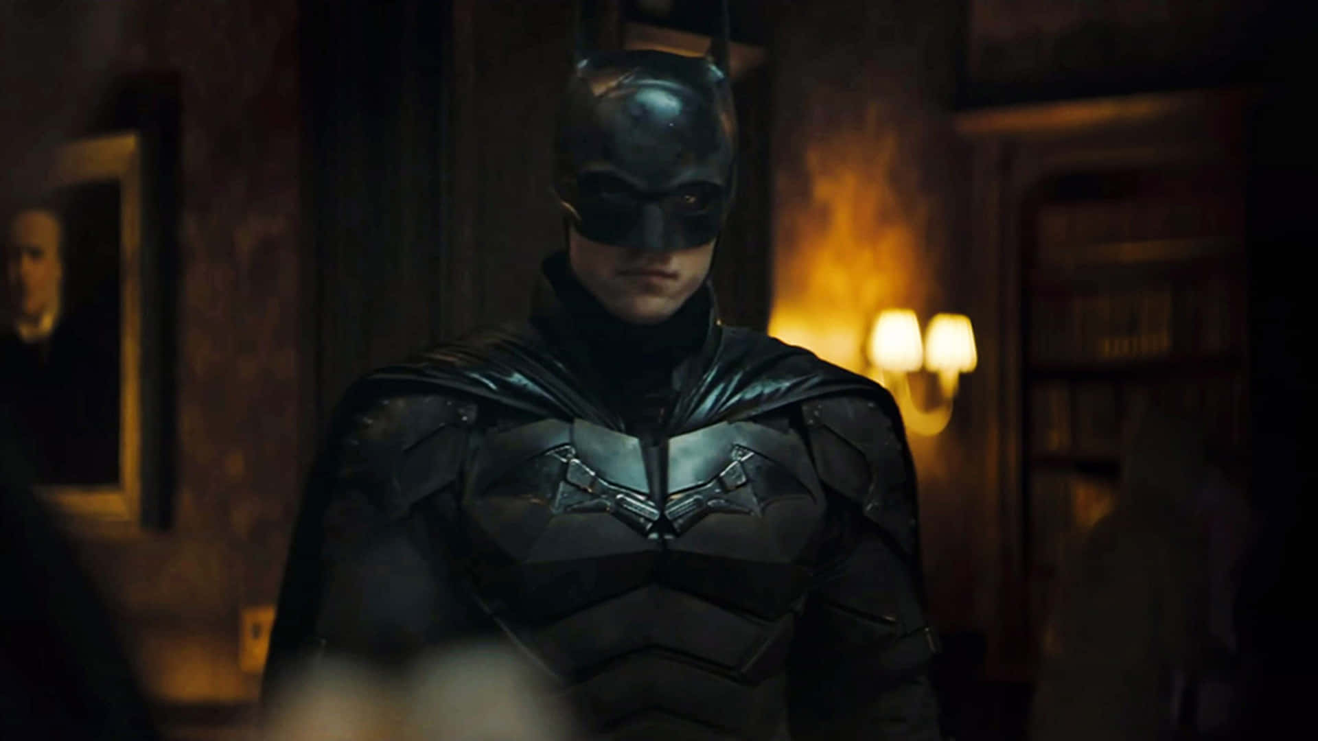 Batman, gothic library, candlelight, Full HD Desktop Wallpaper