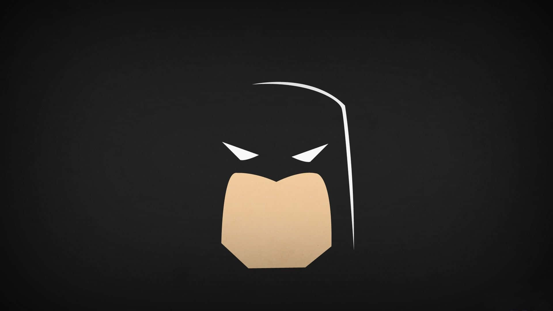 Batman, minimalist, glowing white eyes, Full HD Desktop Wallpaper