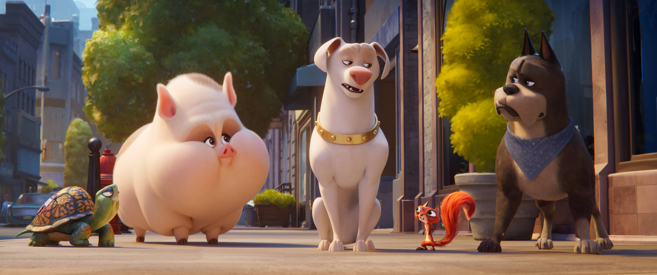 DC League Of Super Pets, dog, pig, 2K Desktop Wallpaper