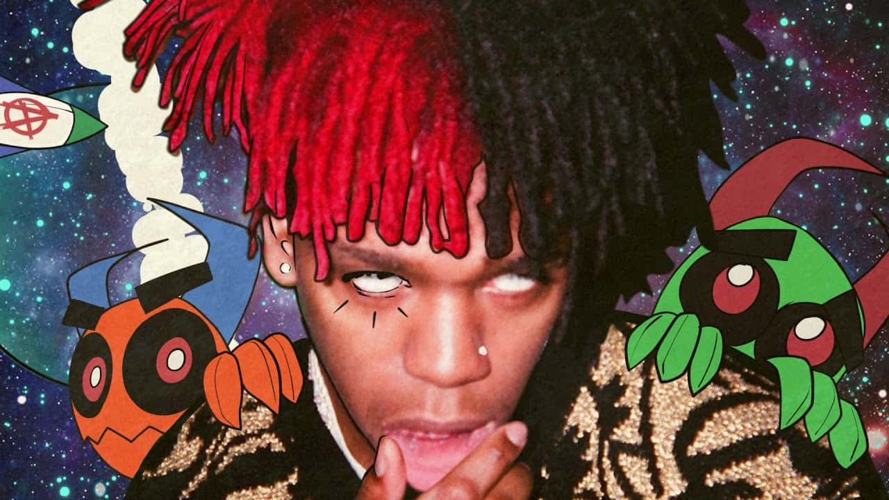 D C The Don, red and black hair, cosmic backdrop, HD Desktop Wallpaper