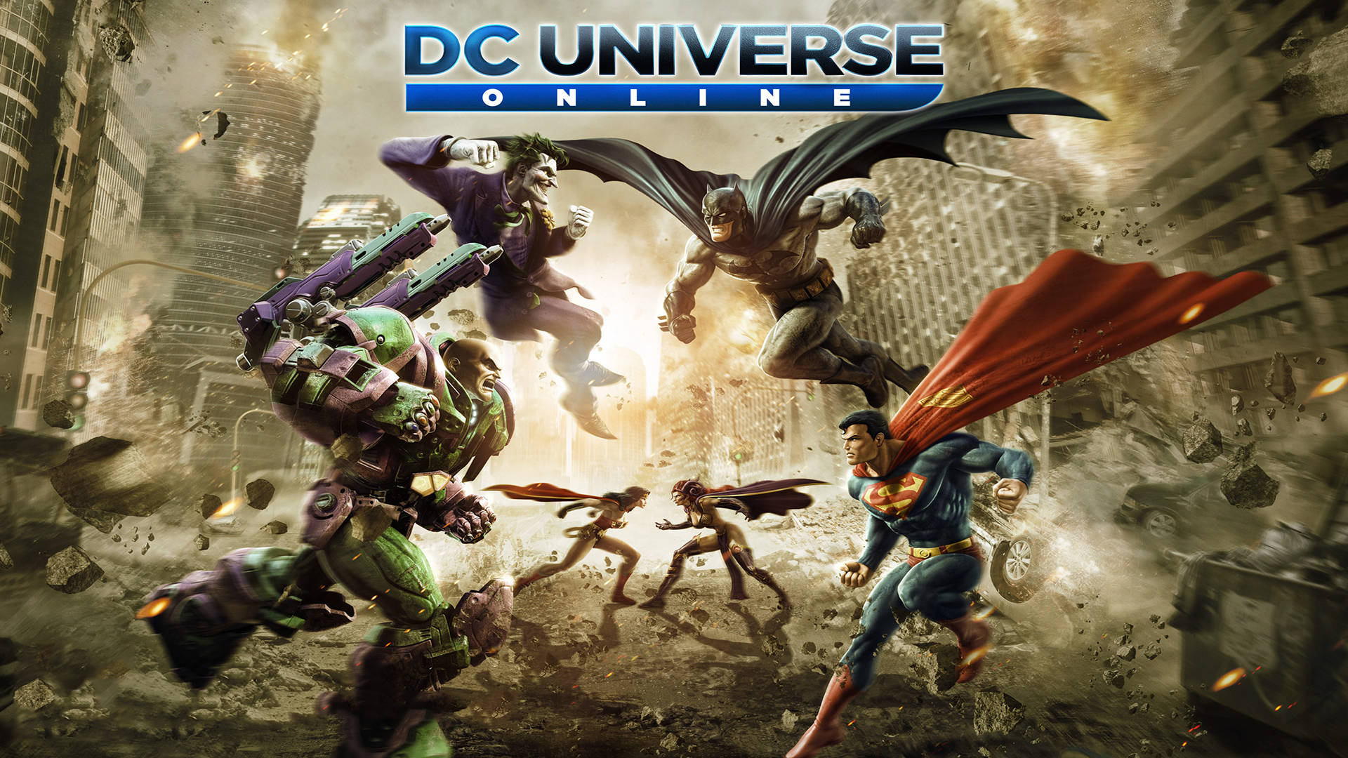 DC Universe Online, heroes versus villains, superheroes, Full HD Desktop Wallpaper