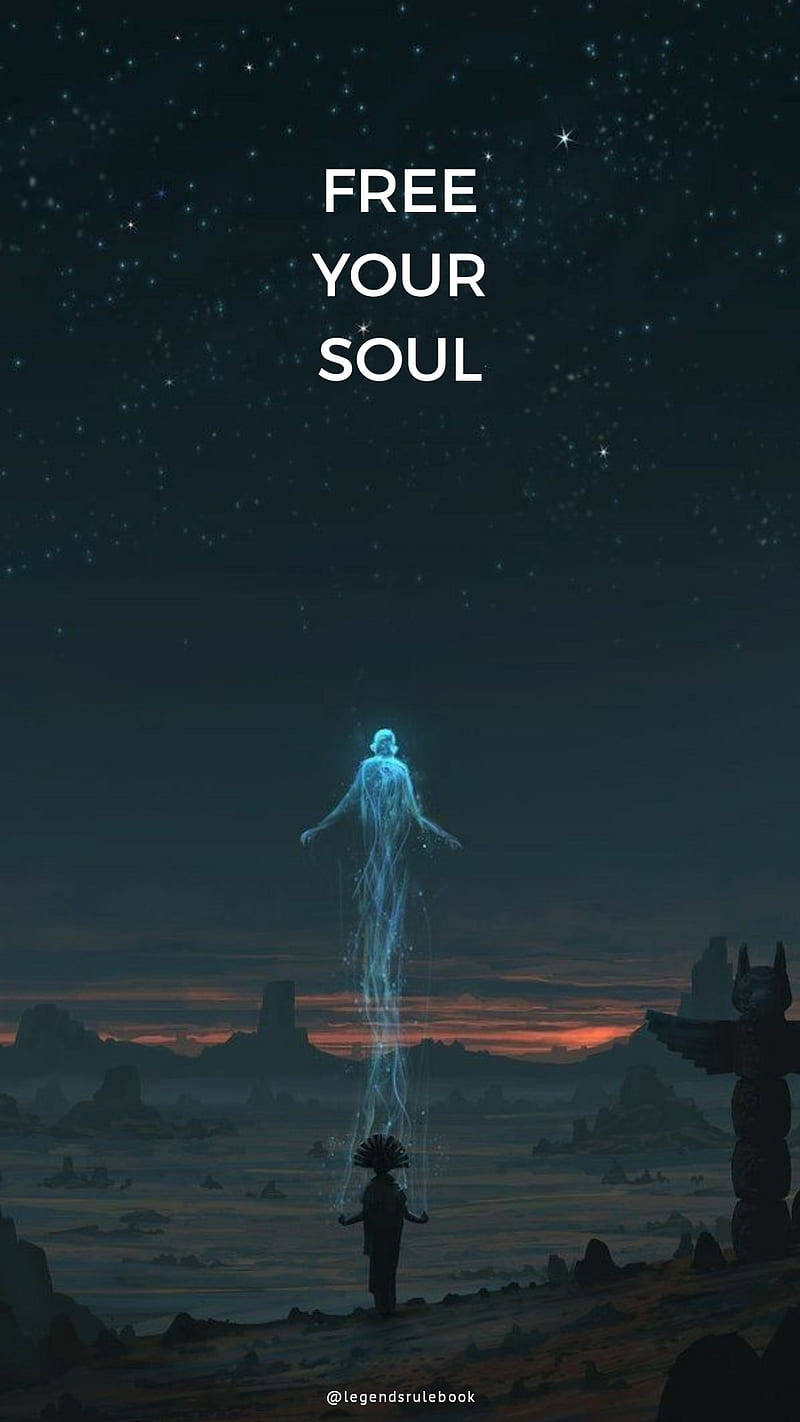 De La Soul, glowing blue soul, desert, HD Phone Wallpaper