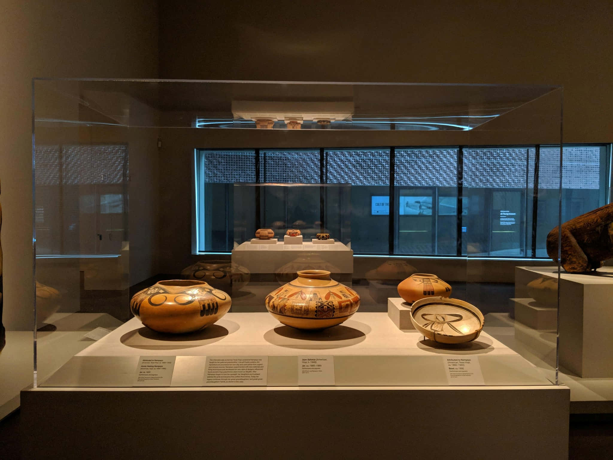 De Young Museum, ancient pottery, geometric designs, Full HD Desktop Wallpaper