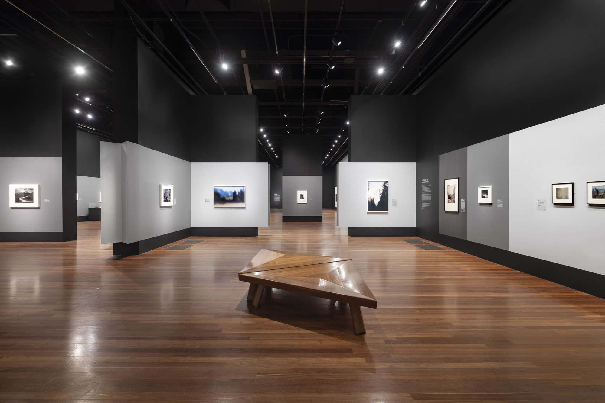 De Young Museum, art gallery interior, dark ceilings, Full HD Desktop Wallpaper