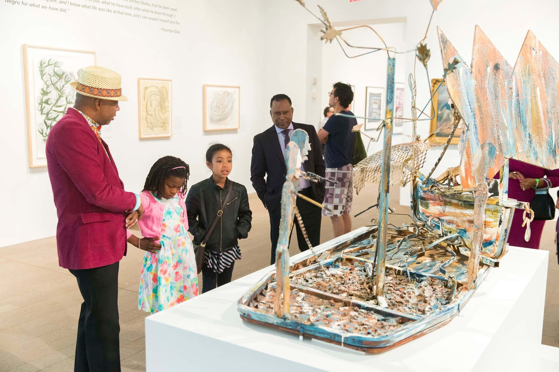 De Young Fine Arts Museum, family, vibrant mixed-media boat sculpture, HD Desktop Wallpaper