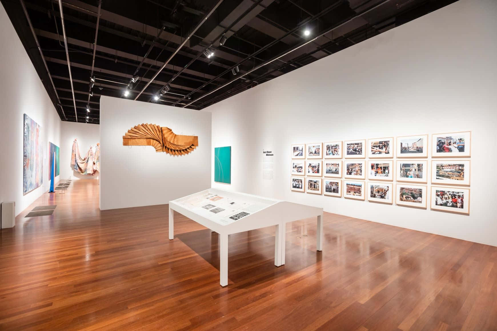 De Young Museum, art exhibition hall, polished wooden floors, HD Desktop Wallpaper