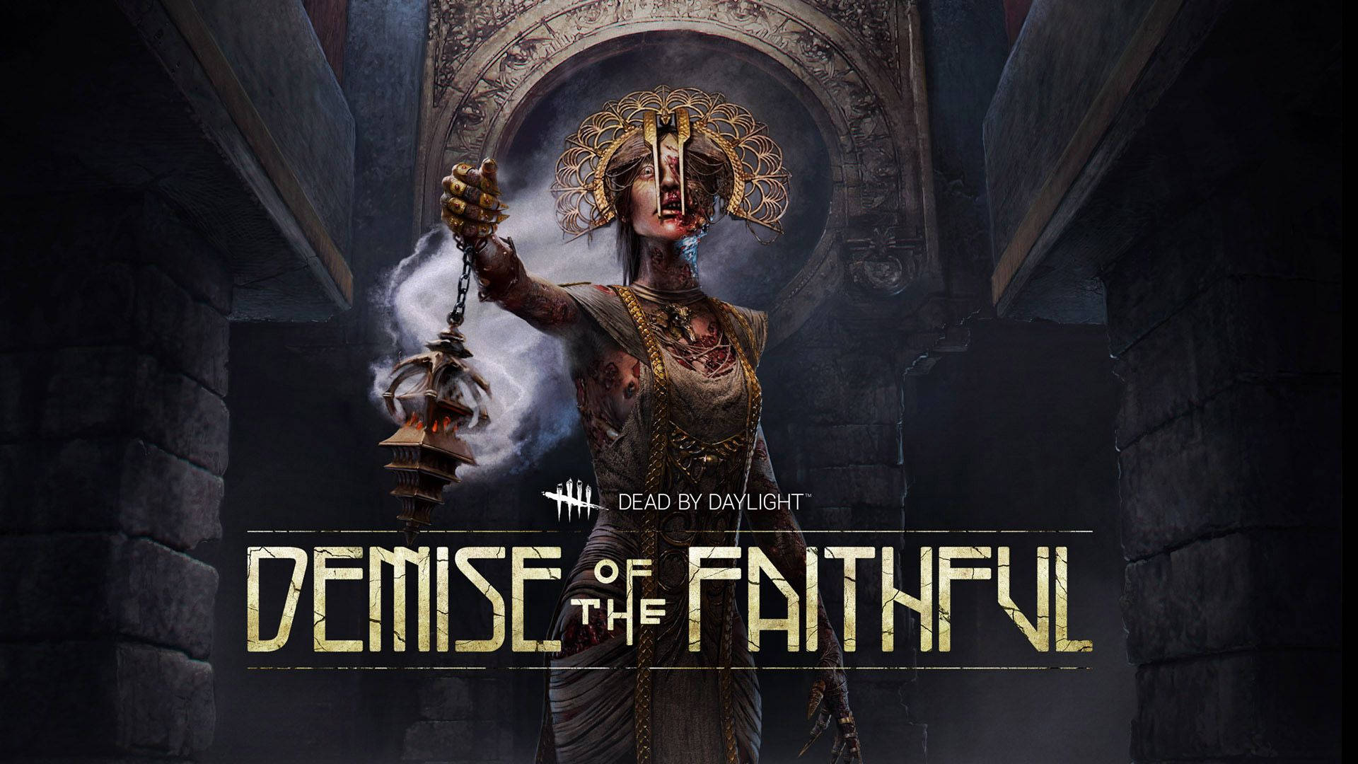 Dead By Daylight, hooded figure, golden ornate mask, Full HD Desktop Wallpaper