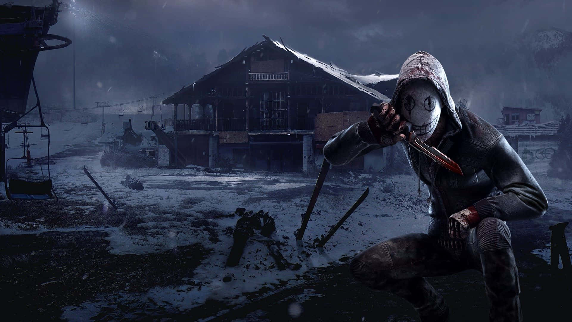 Dead By Daylight, masked figure, knife, Full HD Desktop Wallpaper
