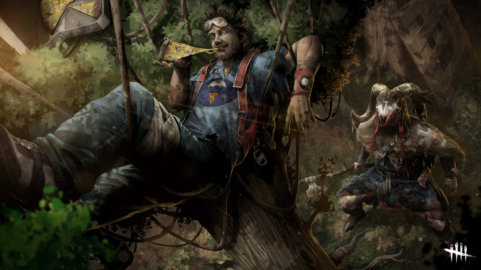 Dead by Daylight, killer lineup, tree, Full HD Desktop Wallpaper