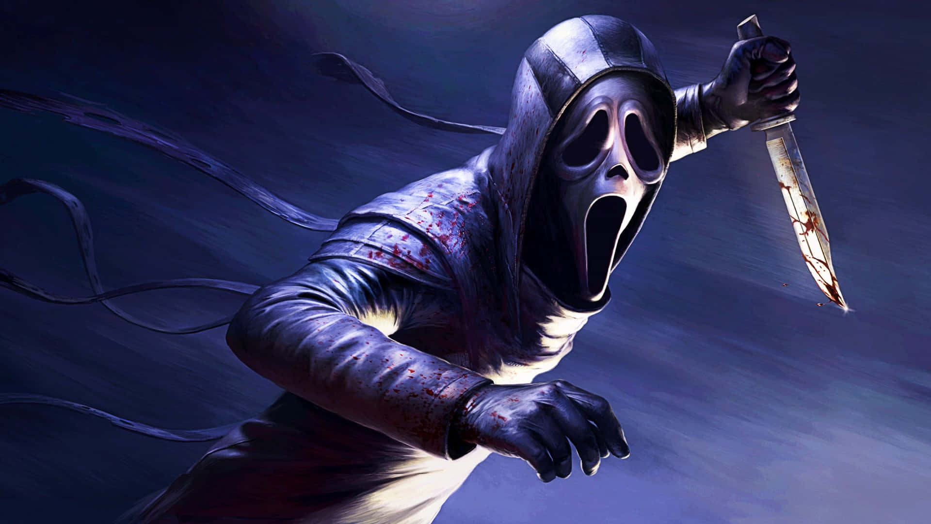 Dead By Daylight, hooded ghostly figure, screaming mask, Full HD Desktop Wallpaper
